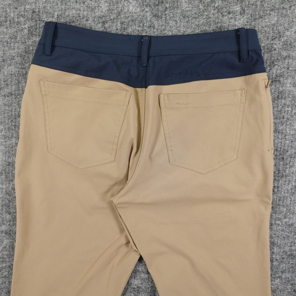 Birddogs Pants Mens 30x32 Stretch Flex 5-Pocket Chino Tan Performance Lined - Picture 4 of 15